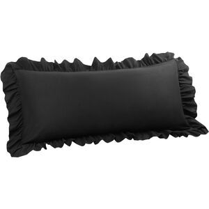 Microfiber Ruffle Body Pillowcases 1 Pc Envelope 20"x48" Black
